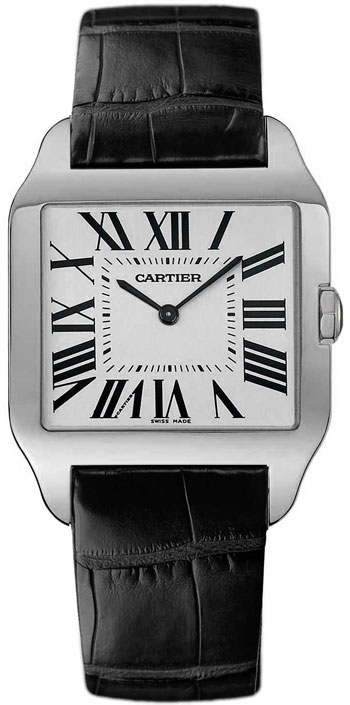 Cartier Santos Dumont 18k White Gold Mens Manual Wind Wristwatch-W2007051