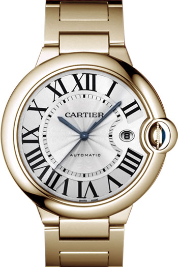 Cartier Ballon Bleu Large Series Wonderful 18k Rose Gold Mens Automatic Wristwatch-W69006Z2