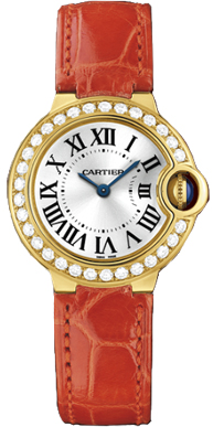 Cartier Ballon Bleu Small Series Great 18k White Gold Set With Diamonds Ladies Swiss Quartz Wristwatch-WE900151