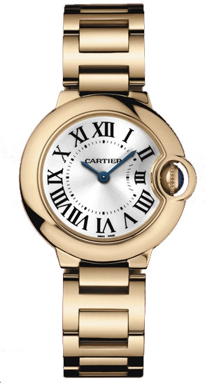 Cartier Ballon Bleu Small Series Beautiful 18k Rose Gold Ladies Swiss Quartz Wristwatch-W69002Z2