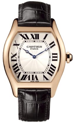 Cartier Tortue Series Fashionable 18kt Rose Gold XL Mens Manual Winding Wristwatch-W1546051