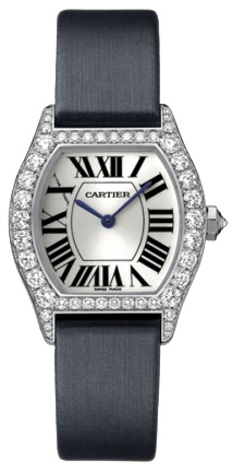 Cartier Tortue Fashionable 18kt White Gold Ladies Manual Winding Wristwatch-WA507231