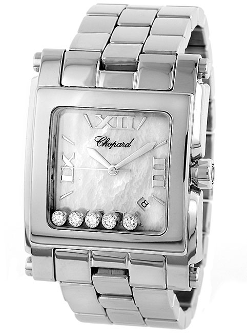 Chopard Happy Sport Series Square Mother of Pearl Ladies Swiss Quartz Watch 288467