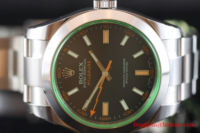 Rolex Green Crystal Milgauss Watch 116400GV-72400