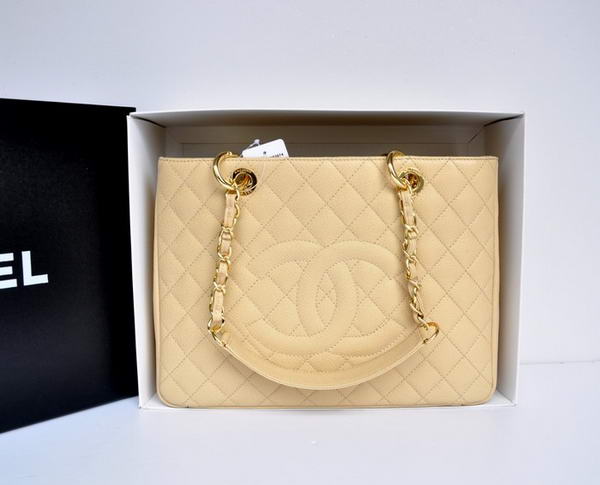 Chanel A50995 Original Caviar Leather Shoulder Bag Apricot