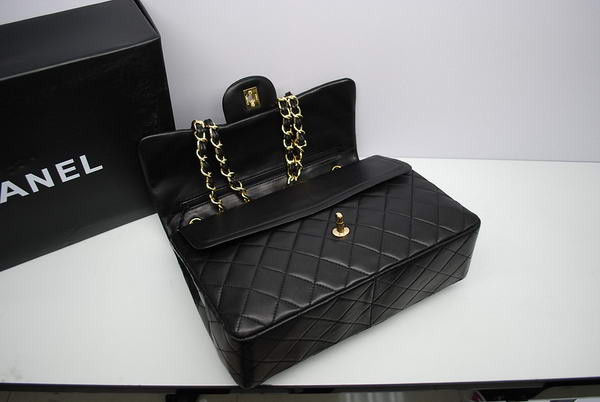 Chanel Jumbo Double Flaps Bag Black Original Lambskin Leather A36097 Gold