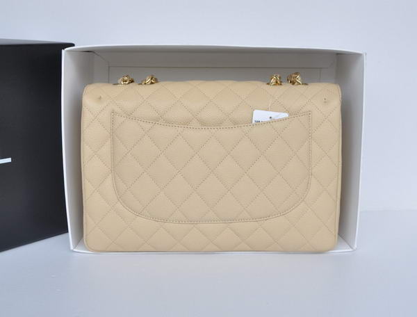 Chanel Original Apricot Caviar Leather Flap Bag A28600 Gold