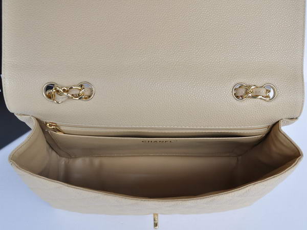 Chanel Original Apricot Caviar Leather Flap Bag A28600 Gold