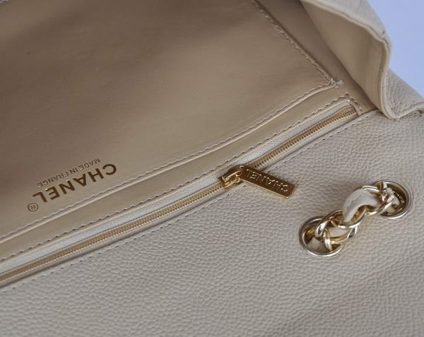 Chanel Original Apricot Caviar Leather Flap Bag A28600 Gold