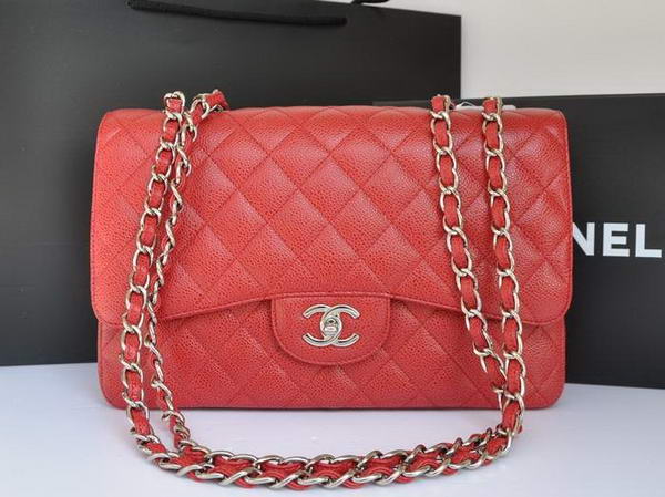 Chanel Original Caviar Leather Flap Bag A28600 Red