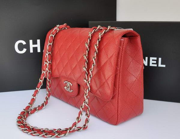 Chanel Original Caviar Leather Flap Bag A28600 Red