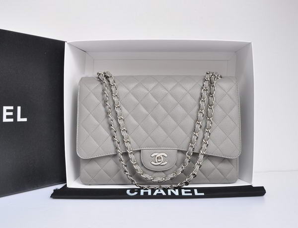 Chanel Original Caviar Leather Jumbo Flap Bag A47600 Grey