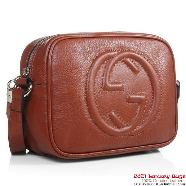 Gucci 308364 Soho Brown Leather Disco Bag