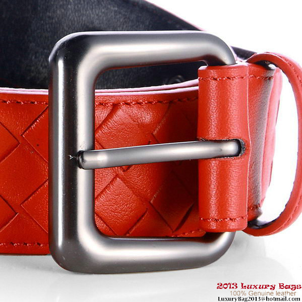 Bottega Veneta Intrecciato Nappa Belt Red