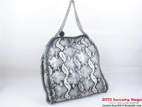 Stella McCartney Falabella Snake PVC Fold Over Tote Bag 811 Grey