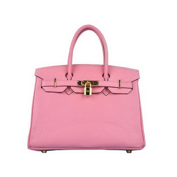 Hermes Birkin 30CM Tote Bags Pink Togo Leather Gold