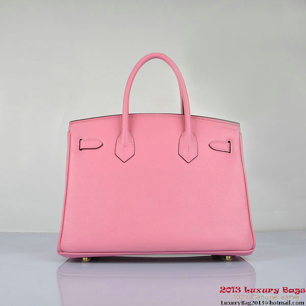 Hermes Birkin 30CM Tote Bags Pink Togo Leather Gold