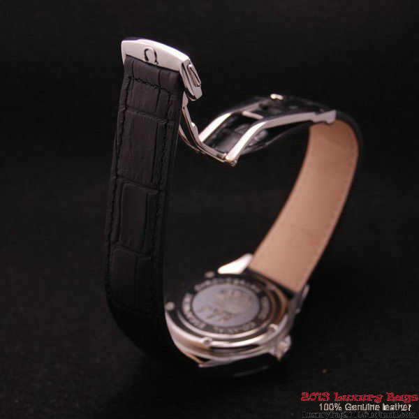 OMEGA DE VILLE Automatic Chronometer Steel on Black Leather Strap OM77202