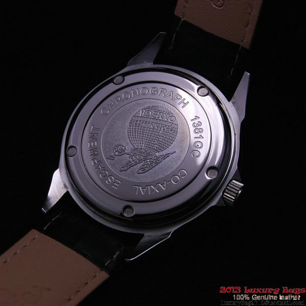 OMEGA DE VILLE Automatic Chronometer Steel on Black Leather Strap OM77205