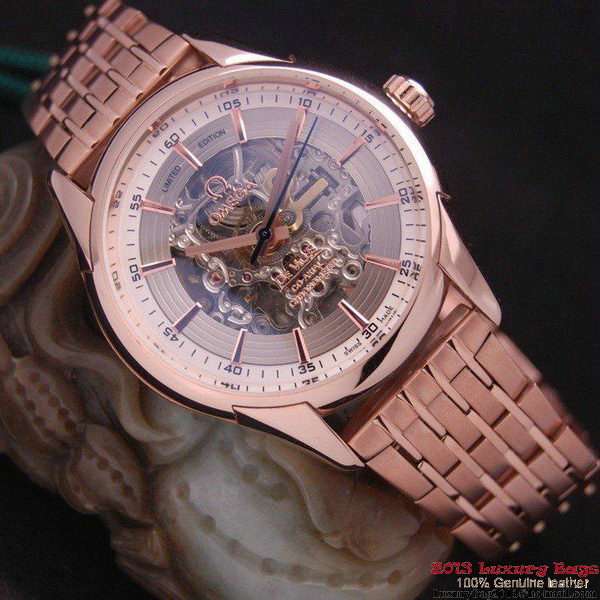 OMEGA DE VILLE Tourbillon Watches Red Gold on Red Gold Steel Strap Om7019