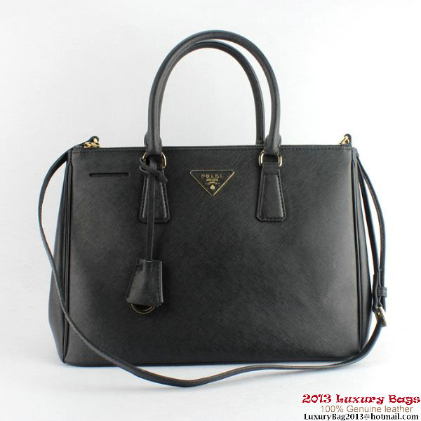 2013 Prada Saffiano Calf Leather Tote Bag 2274 Black