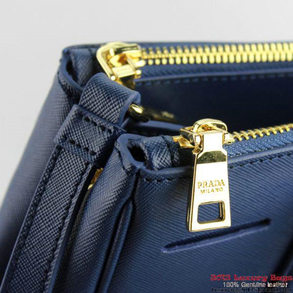 2013 Prada Saffiano Tote Bag 1801 Blue