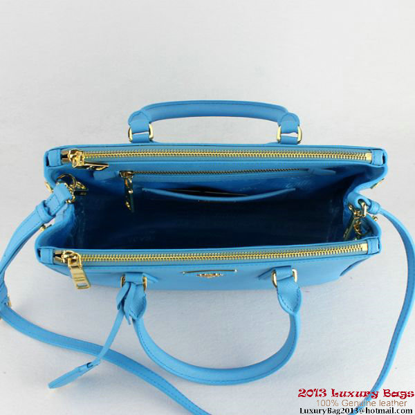 2013 Prada Saffiano Tote Bag 1801 SkyBlue