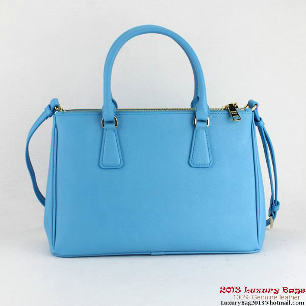 2013 Prada Saffiano Tote Bag 1801 SkyBlue