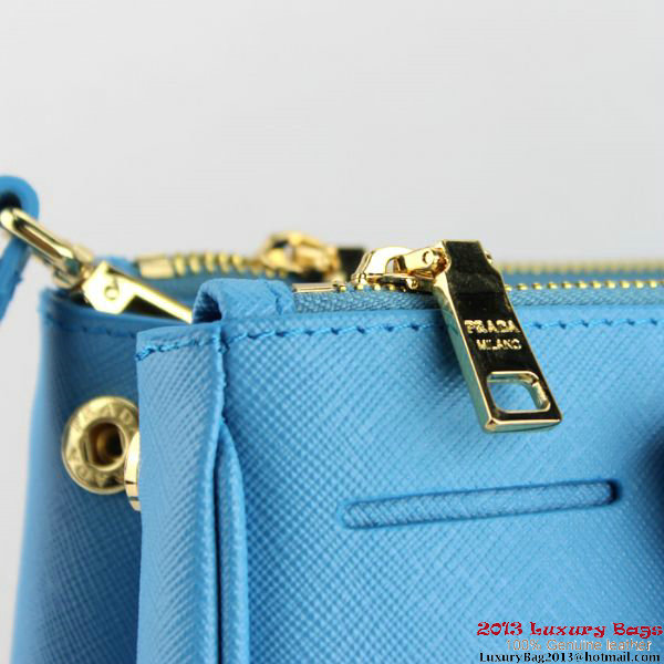 2013 Prada Saffiano Tote Bag 1801 SkyBlue