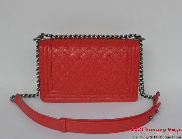 Boy Chanel Flap Shoulder Bag Classic Cannage Patterns A67086 Red