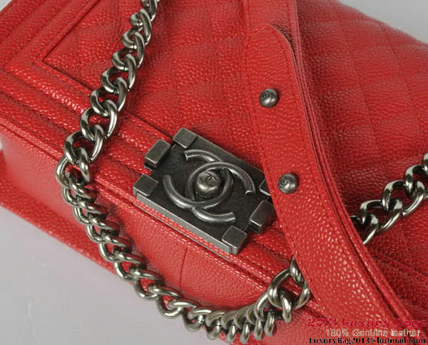 Boy Chanel Flap Shoulder Bag Classic Cannage Patterns A67086 Red