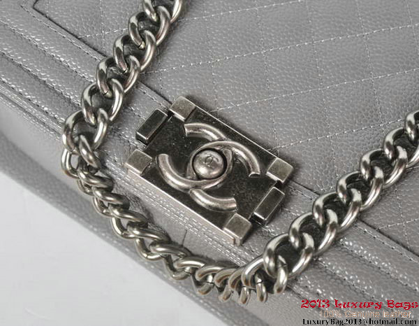 Boy Chanel Flap Shoulder Bag Classic Cannage Patterns A67086 Grey