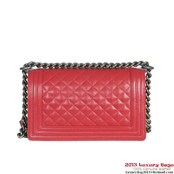 Boy Chanel Flap Shoulder Bag Classic Cannage Patterns A30172 Red