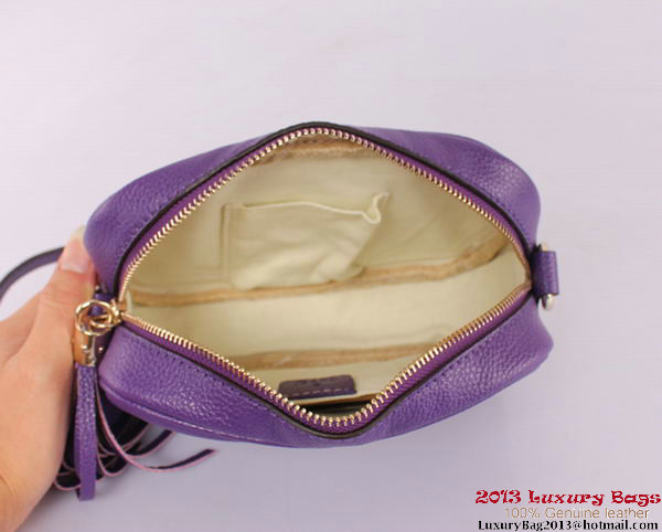 Gucci Soho Calfskin Leather Disco Bag 308364 Violet