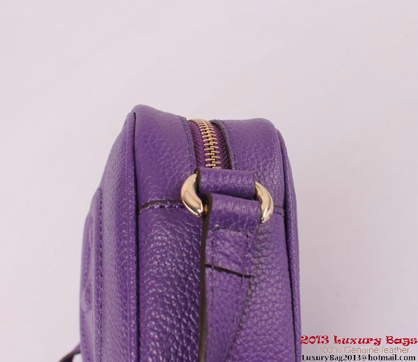 Gucci Soho Calfskin Leather Disco Bag 308364 Violet