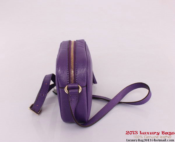 Gucci Soho Calfskin Leather Disco Bag 308364 Violet