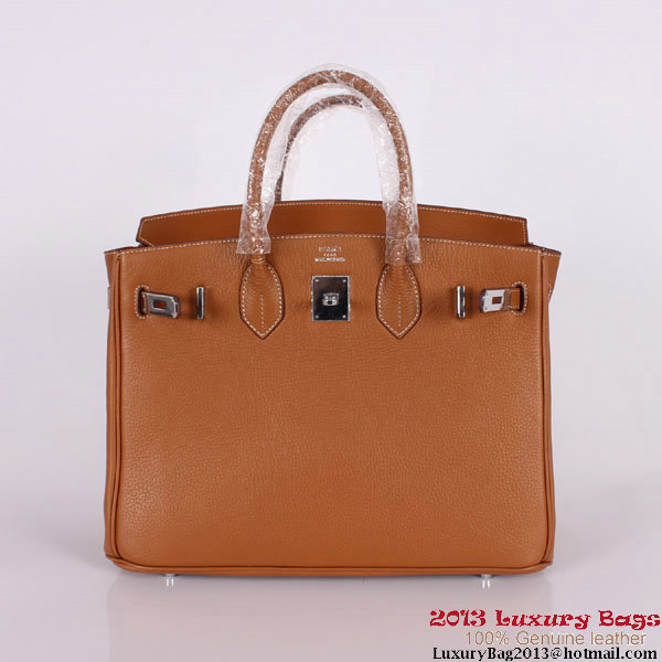 Hermes Birkin 35CM Tote Bag Clemence Leather H-35 Camel