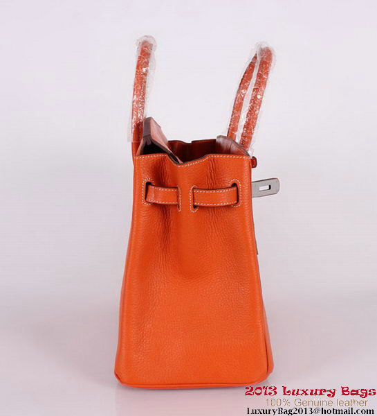 Hermes Birkin 35CM Tote Bag Clemence Leather H-35 Orange