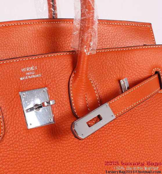 Hermes Birkin 35CM Tote Bag Clemence Leather H-35 Orange