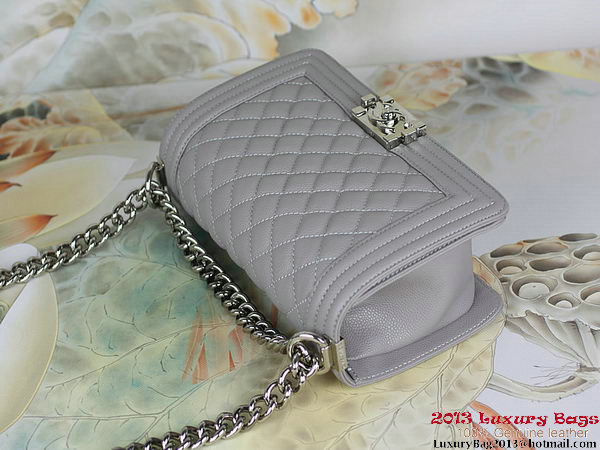 2013 Boy Chanel Flap Shoulder Bag Classic Cannage Patterns A67025 Grey