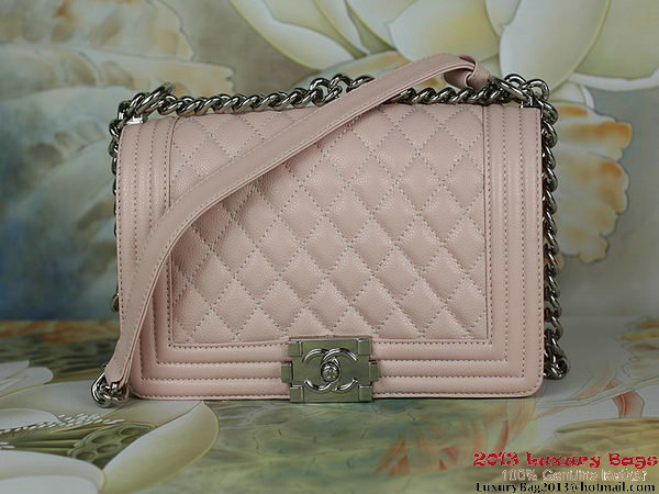 2013 Boy Chanel Flap Shoulder Bag Classic Cannage Patterns A67025 Pink