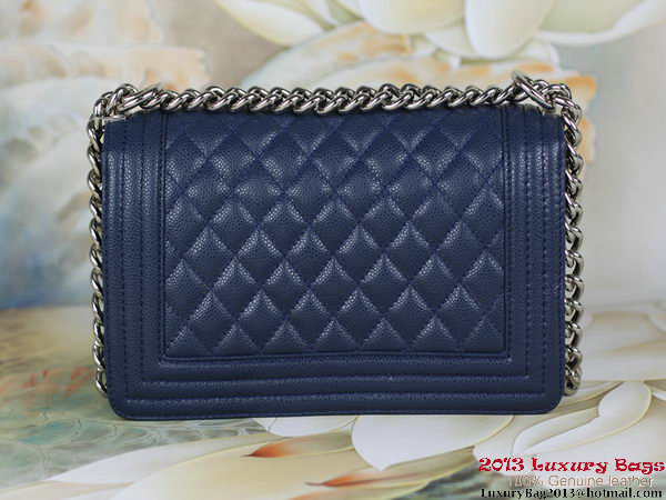 2013 Boy Chanel Flap Shoulder Bag Classic Cannage Patterns A67025 RoyalBlue