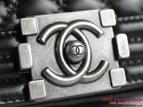 2013 Boy Chanel Flap Shoulder Bag Sheepskin Leather A67024 Black