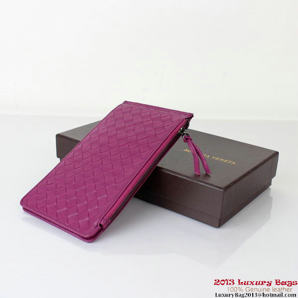 Bottega Veneta Intrecciato Light Calf Card Case BV188 Purple