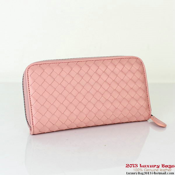 Bottega Veneta Intrecciato Nappa Continental Wallet BV1008 Light Pink