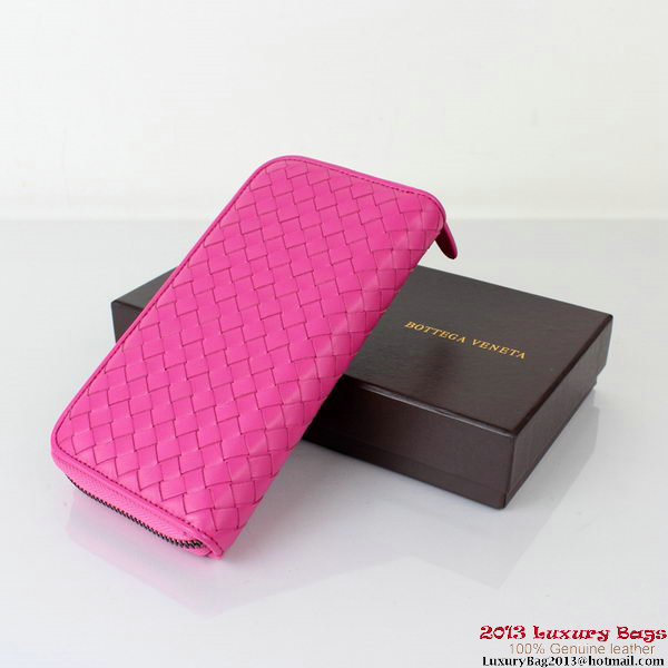 Bottega Veneta Intrecciato Nappa Continental Wallet BV1008 Rose