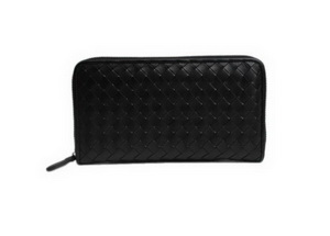 Bottega Veneta Intrecciato Nappa Zippy Wallet BV1571 Black