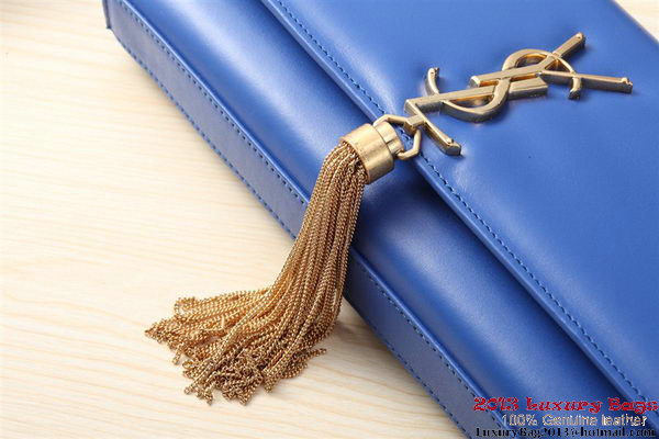 Yves Saint Laurent Classic Monogramme Tassel Clutch Bag Y041 Blue