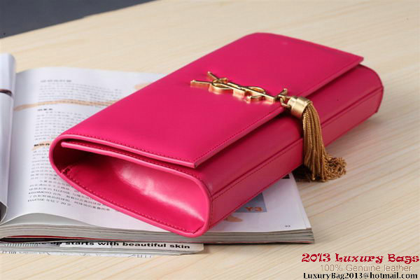 Yves Saint Laurent Classic Monogramme Tassel Clutch Bag Y041 Rose