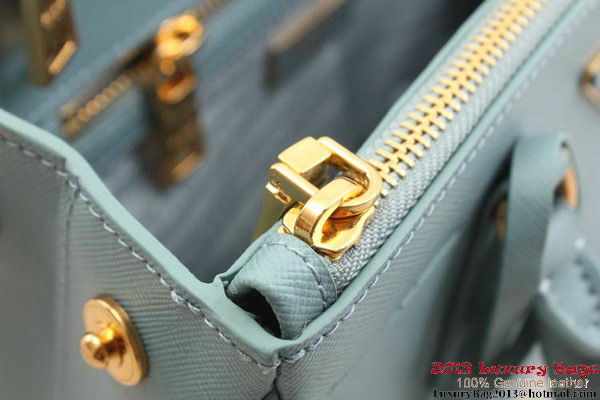 Prada BN2316 Light Blue Saffiano Calfskin Leather Small Bag